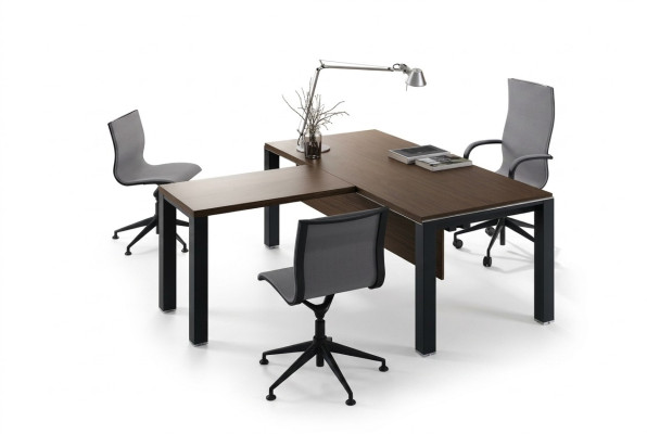 Schreibtisch Tisch mit Besprechungstisch Cheftisch Frezza Büro Einrichtung Möbel