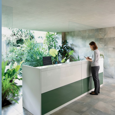 Empfangstheke Counter Arbeitstisch Rezeption Büromöbel Rezeption Theke Büro Neu