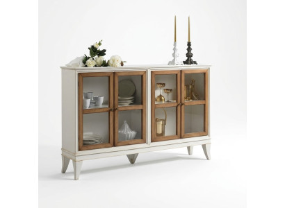 Vitrine Anrichte Retro Stil Wohnzimmer Schrank Kommode Kollektion Vitrinen Neu