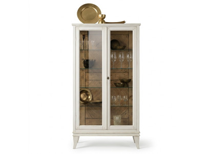Retro Style Glas Esszimmerschrank Glastisch Schrank Vitrine Wohnzimmer Vitrinen