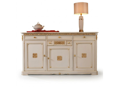 Komoda Kredence Sideboard Bílý Sideboards Skříň Komody Nábytek Masivní dřevo