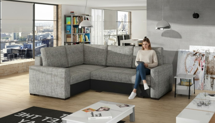 Ecksofa L Form Sofa Couch Polster Ecksofas Wohnlandschaft Ledersofa Möbel Stoff