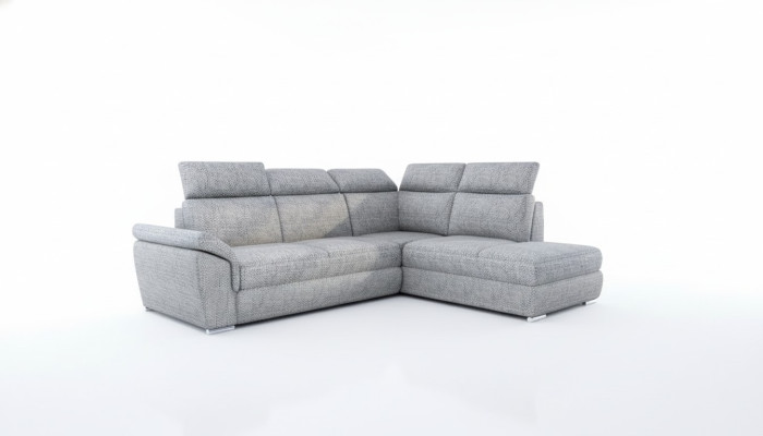 Stoff Ecksofa L-Form Sofa Couch Design Polster Modern Textil Bettfunktion neu