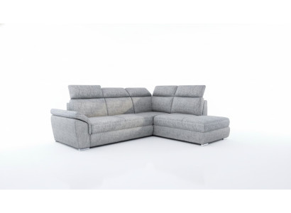 Stoff Ecksofa L-Form Sofa Couch Design Polster Modern Textil Bettfunktion neu
