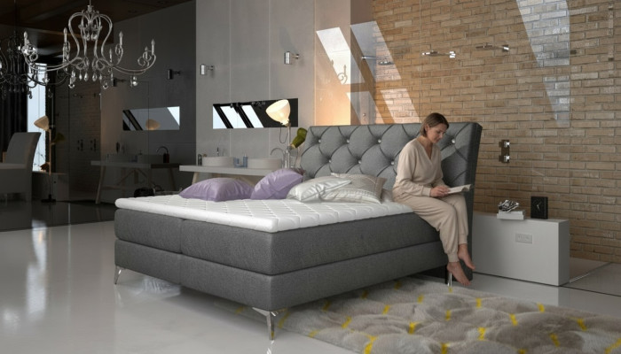 Designer postel Ložnice postele Textilie Hotel Polstrovaná postel Chesterfield Boxspring