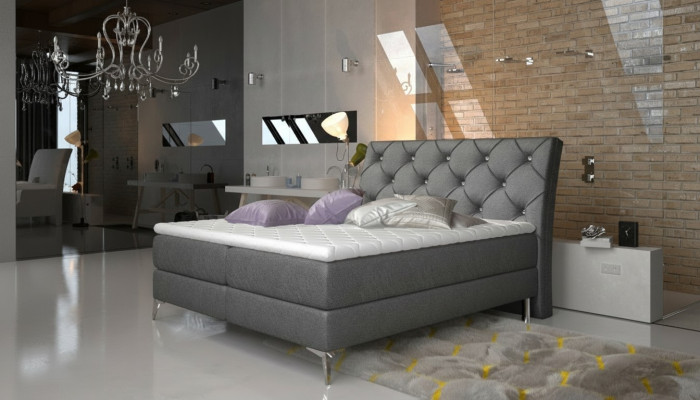 Designer postel Ložnice postele Textilie Hotel Polstrovaná postel Chesterfield Boxspring