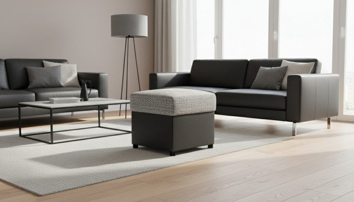 Hocker Bank Sitz Fußhocker Ottoman Pufa Neu Polsterhocker Sitzhocker Pufa