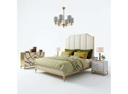 Bett Polster Deko Design Luxus Doppel Hotel Betten Schlaf Zimmer Leder