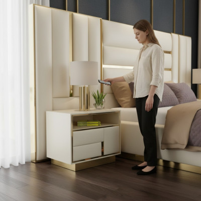 Nacht Tisch Konsole Beistell Schlaf Zimmer Designer Metall Tische Konsolen