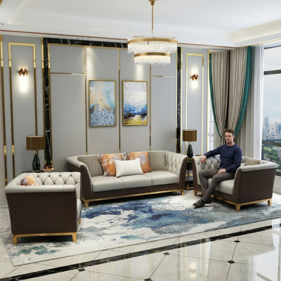 Pohovka, gauč, set polštářů, kompletní set 3+2+1, sofa, design Chesterfield.