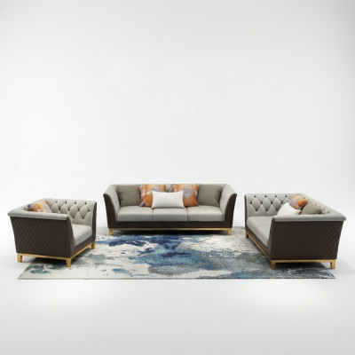 Pohovka, gauč, set polštářů, kompletní set 3+2+1, sofa, design Chesterfield.