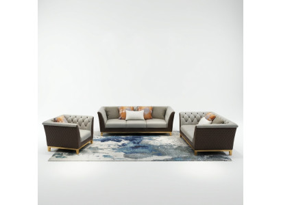 Pohovka, gauč, set polštářů, kompletní set 3+2+1, sofa, design Chesterfield.