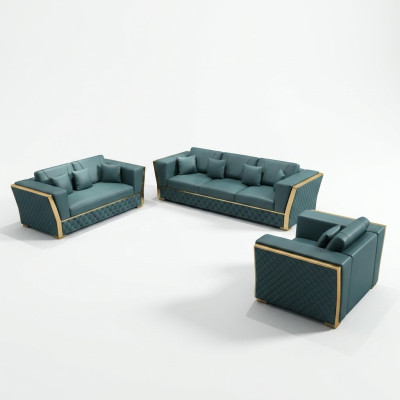 Komplett Set Sofagarnitur 3+2+1 Sitzer + Couchtisch Designer Wohnlandschaft