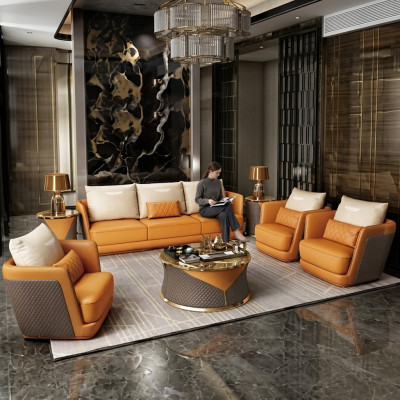 Edle Luxus Klasse Wohn Zimmer Set Garnitur Sofa Couch Polster 4tlg. Set