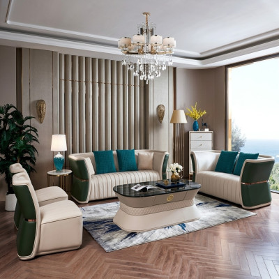 Kompletní set sedací soupravy 3+2+1+1 - designová pohovka gauč obývací landschaft