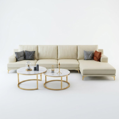 Garnitur Designer Sofa Couch Ecksofa mit Hocker Polster Wohnlandschaft