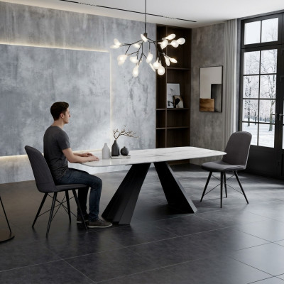Design jídelní skupina - stůl + 4 židle - sedací souprava - stoličky s opěrkou.