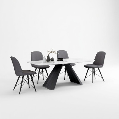 Design jídelní skupina - stůl + 4 židle - sedací souprava - stoličky s opěrkou.