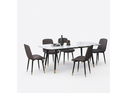 Esszimmergruppe Tisch 5x Stühle Sitzgruppe Essgruppe Esszimmergarnitur
