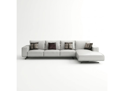 Moderne Wohnlandschaft Ecksofa Couch Polster Leder Sitz Ecke Deko Garnitur