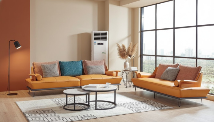 Sofa 4 Sitzer Big XXL Couch Sofas Design Couchen Wohnzimmer Viersitzer