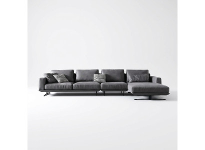 Designer Ledersofa Ecksofa Polster Eck Couch Deko Sitz Eck L Form Garnitur