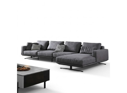 Italienische Stil Wohnzimmer Living Möbel L Form Textil Eckgarnitur Sitzpolster