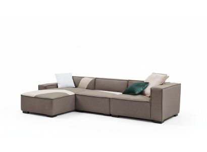 Ecksofa Wohnlandschaft Sofa Couch L Form Polster Couchen Leder Design Italien