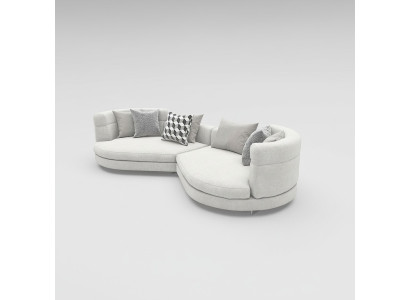 Runde big xxl Sofa 4 Sitzer Luxus Italien Design Rund Couch Luxus Polster Sofas