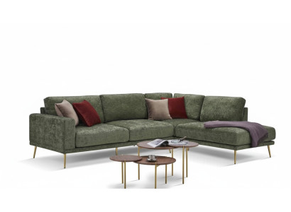 Design Stoff L-Form Couch Wohnlandschaft Ecksofa Garnitur Modernes Sofa Polster