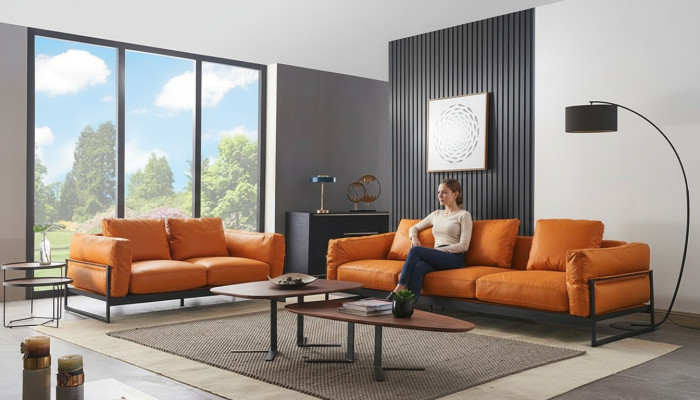 Designer Sofa Sofagarnitur 3+2 Sitzer Couch Polster Garnitur Italienische Möbel