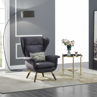 Křeslo Design Pohovka Sofa Sedadlo Luxus Ušák Sedět Relax Kožená Relaxační Kavárna Klub Tapicerie