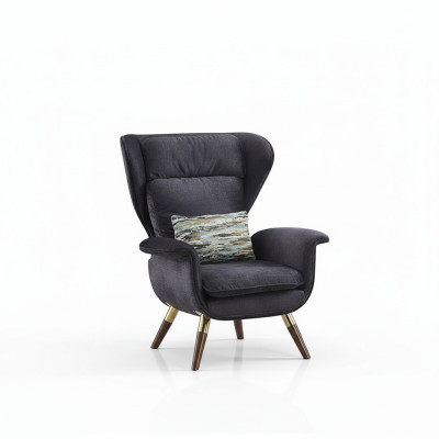 Křeslo Design Pohovka Sofa Sedadlo Luxus Ušák Sedět Relax Kožená Relaxační Kavárna Klub Tapicerie