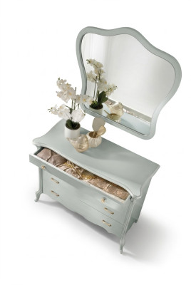 Kommode mit 4 Schubladen Sideboard weiß Anrichte Schrank Anrichten Kopmmoden