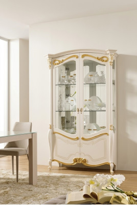 Elegantní vitrína skříň výloha obývací pokoj sklo Nový skleněný skříň skříně Nový