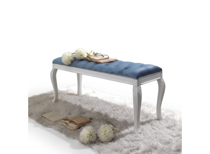 Chesterfield Sitz Polster Bank Polster Sitz Hocker Textil Stoff Holz Stil Design