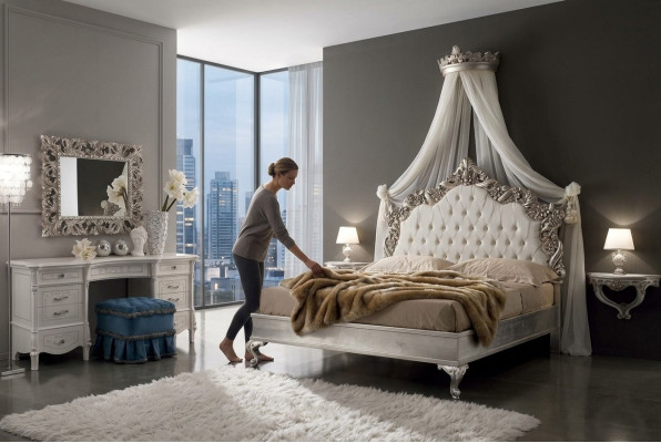 Postel + 2x noční stolek 3ks. Ložnice sady Design Moderní Luxus Chesterfield
