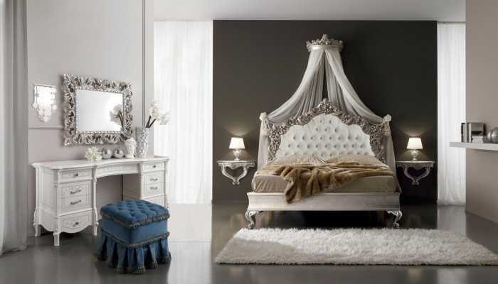 Postel + 2x noční stolek 3ks. Ložnice sady Design Moderní Luxus Chesterfield