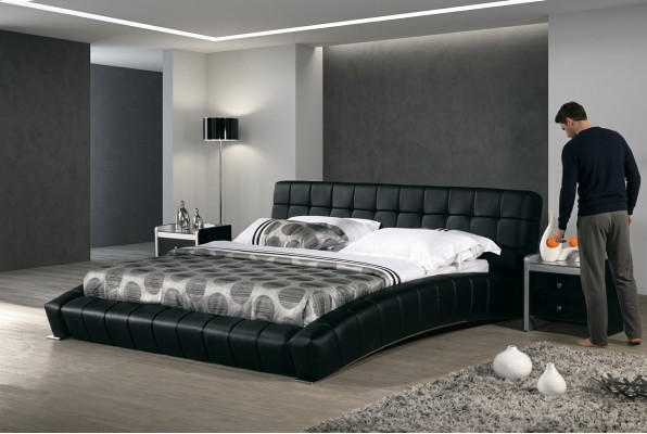 Polsterbett Betten Bett Polster Ehe Leder Textil Designer Doppel