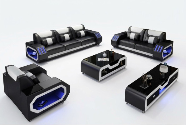 Sofa set 3+2+1 sezení konferenční stolek skříň nábytek design moderní