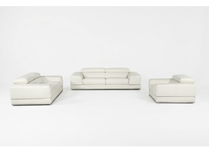 Ledersofa Sofagarnitur 3+2+1 Sitzer Set Garnitur Polstersofa Deko Couch