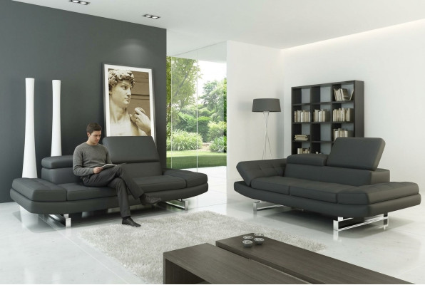 Komplett Set Sofagarnitur 3+1+1 Sitzer Designer Wohnlandschaft 3tlg xlmoebel