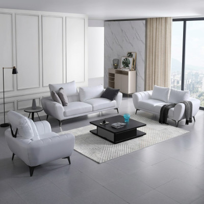 Ledersofa Couch Wohnlandschaft 3+2+1 Sitzer Sofa Garnitur Design Neu
