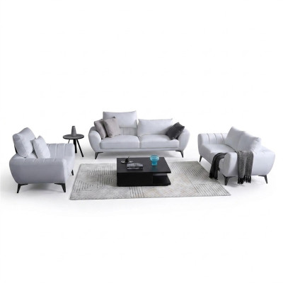 Ledersofa Couch Wohnlandschaft 3+2 Sitzer Garnitur Design Modern Sofa