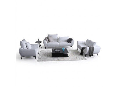 Ledersofa Couch Wohnlandschaft 3+2 Sitzer Garnitur Design Modern Sofa