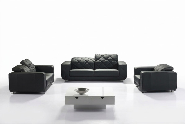Ledersofa Sofagarnitur 3+2+1 Sitzer Set Garnitur Deko Polstersofa Couch