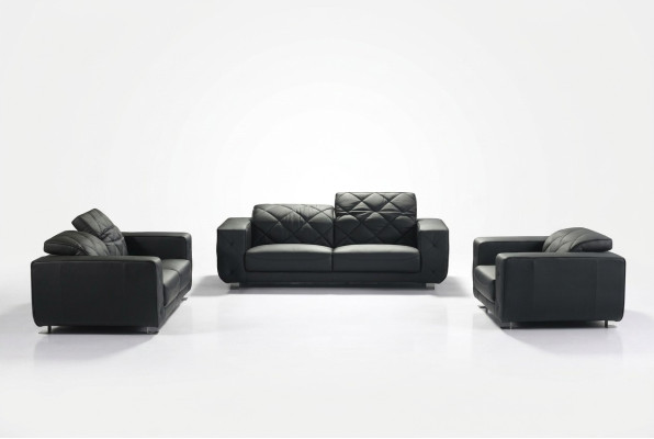 Ledersofa Wohnlandschaft 3+2 Sitzer Garnitur Design Modern Sofa Leder