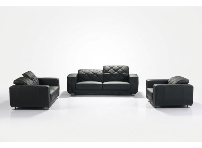 Ledersofa Wohnlandschaft 3+2 Sitzer Garnitur Design Modern Sofa Leder