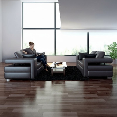 Modern Sofa Ledersofa Couch Wohnlandschaft 3+2+1 Sitz Garnitur Design