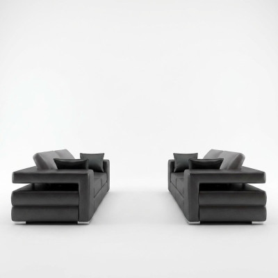 Modern Sofa Ledersofa Couch Wohnlandschaft 3+2+1 Sitz Garnitur Design